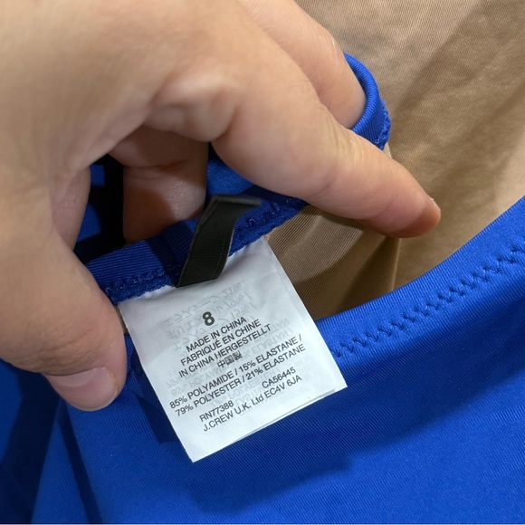 J. Crew Plunging Scoopback One-Piece Swimsuit Beach Bum - Picture 7 of 8